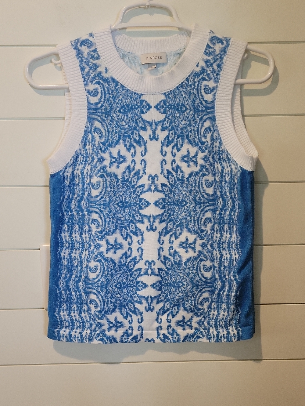 KINROSS SINTRA PRINT TANK   XS  WHITE/BLUE